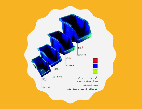 جعبه پلاستیکی پیچ و مهره و پالت